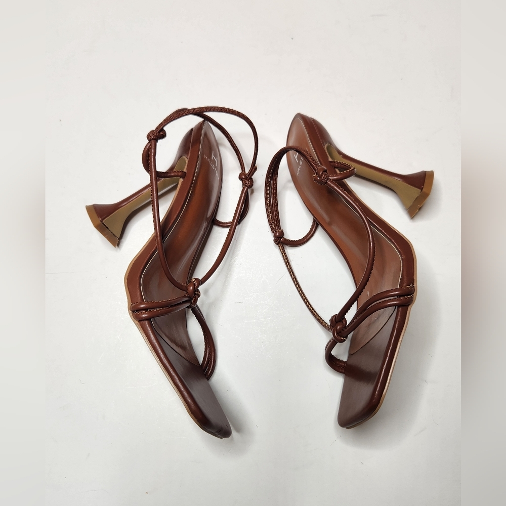 Halston Heritage US 7.5 / EU 38 Brown Strappy Heels